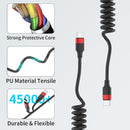 Coiled USB C to USB C Cable, 2 Pack 3FT USBC Car Charger Cord, USBC to USBC Coiled Cable Fast Charging for Carplay, iPhone 17/16/15 Plus/Pro Max, Samsung Galaxy S25 S24 S23, Pixel 10 9 7
