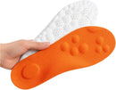 4D Cloud-Like Insoles for Kids & Youth - Memory Foam Shoe Inserts with Shock Absorption, Trim-to-Fit Arch Support for Healthy Development of Growing Feet (US Youth 3Y-4Y) - Orange — 1