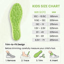 4D Cloud-Like Insoles for Kids & Youth - Memory Foam Shoe Inserts with Shock Absorption, Trim-to-Fit Arch Support for Healthy Development of Growing Feet (US Youth 5Y-6Y) - Black - US Youth 5Y-6Y/245mm — 6