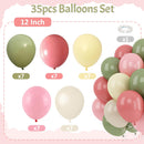Dusty Green Pink Beige Balloons Wildflower Goose Chick Birthday Baby Shower | 35pcs — 4
