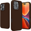 kwmobile Case Compatible with Apple iPhone 16 Pro Max Case - TPU Silicone Phone Cover with Soft Finish - Chocolate — 8