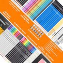 Caliart 176PCS Art Supplies Sketching Kit 24-Color Acrylic Paint Set with Painting Brushes — 7