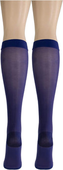 Truform Sheer Compression Stockings, 15-20 mmHg, Women's Knee High Length, Open Toe, 20 Denier, Purple, Medium | Medium (1 Pair) — 2