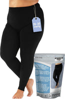 Women’s 20–30 mmHg Graduated Compression Leggings – High Waist Support Pantyhose Tights for Varicose Veins, Swelling & Everyday Comfort, MM3013 | 4XL/5XL | Black — 1