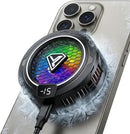 Phone Cooling Fan, Magnetic Radiator with RGB Lights,for Mobile Games and Live Streaming, Universal Compatibility for Android/iPhone/iPad, Large-Area Conduction Cooling (Cooler 2 Black) photo 1