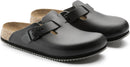 Birkenstock Unisex Adult Boston Super Grip Leather Clogs – Black — 8