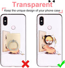 Cat Phone Ring Holder - EI Sonador Clear Cell Phone Ring Holder Transparent Stand Finger Grip (1 Silver + 1 Rose Gold Cat) photo 3