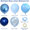 Blue Balloons Metallic Blue Balloon, 60Pcs 12Inch Chrome Blue Balloons Kit Macaron Light Pearl Navy Blue Latex Balloons for Birthday Wedding Party Decoration — 2
