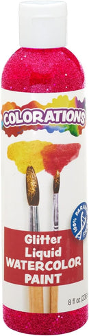 Colorations Paraben-Free Glitter Liquid Watercolor Paint, Vibrant Magenta | Glitter Watercolor — 1
