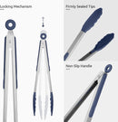 U-Taste Kitchen Tongs for Cooking, 600ºF Heat-Resistant, 3Pcs/Midnight Blue — 6