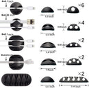 OHill 16PCS Black Cable Clips, Self Adhesive Cord Holder Cord Organizer photo 2
