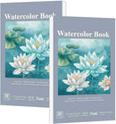Fuxi Small Watercolor Sketchbook, 2-Pack - 5.5" x 8.5" | 140lb/300gsm Cold Press Watercolor Paper, 30 Sheets Per Pad. | Mist Blue | 5.5" x 8.5" (Pack of 2) — 1