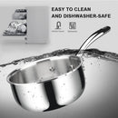 Duxtop Tri-Ply Stainless Steel Saucepan with Lid, 3 Qt Induction Pot — 6