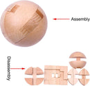 Handmade Wooden Puzzle Magic Ball Brain Teasers Toy Big Wooden Ball Lock Logic Puzzle Intelligence Game Sphere Puzzles for Adults Kids — 2