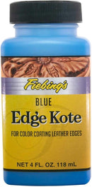 Fiebing's Edge Kote 4 Fl Oz - Blue - for Coloring Leather Edges on Purses, Bags, Shoes, Holsters, Wallets,etc — 1