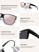 Wzerry Polarized Over Glasses Sunglasses for Women Men with Large Shades | Black/Grey + Black/Blue + Black/Pink — 3