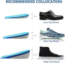 AOMIG Height Increase Insoles 1.5cm Unisex Invisible Heel Lift Inserts Half Increased Shoe Lifts Soft Elastic Breathable Shoe Insoles Shock Absorption Heel Cushion Pads High Pads for Men Women, Blue — 2