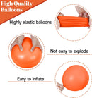 68Pcs Black and Orange Balloons, 12 inch Orange Black Latex Balloon Set with Confetti Ribbons Reusable, Fade-Resistant for Halloween, Graduation Spooky Party Decorations. | Black Orange — 3