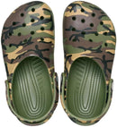 Crocs Kids' Classic Camo Clogs – Army Green/Multi — 6
