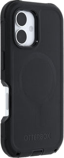 OtterBox iPhone 16 (Only) - Defender Series MagSafe Case - Black - Holster Clip Included - Built-in Magnets - Screenless - Rugged & Durable - with Port Protection - Non-Retail Packaging — 6
