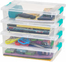 IRIS USA Storage Bins with Lids |Made in USA| 6 Qt - (4-Pack) - Clear — 1