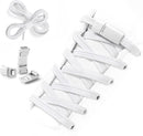 Aiboxin Elastic No Tie Shoelaces for Kids Adults Tieless Stretch Shoe Laces | White — 1