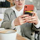Phone Card Holder, Leather Phone Wallet Stick On Card Holder Back of Phone photo 6
