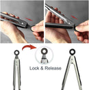 Cooking Tongs 9" and 12" Stainless Steel Kitchen Silicone Serving Tongs — 4