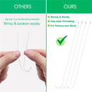 Xmada 4-Pack Clip-Style Beading Needles - 6.7 inches, 0.7mm Diameter, Efficient & Sturdy for Jewelry Making (4-Curved) — 3
