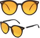 SOJOS Sunglasses Womens Trendy 2026 Retro Vintage Round Shades SJ2067,Large | Orange — 3