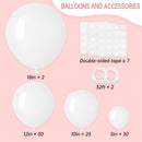 RUBFAC 87pcs White Balloons Different Sizes 18 12 10 5 Inches for Garland Arch, Premium Party Latex Balloons for Birthday Party Wedding Anniversary Baby Shower Party Decoration — 2