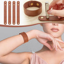 OLYCRAFT 12pcs Adjustable Leather Bracelets 8.6x1 Inch Blank Genuine Leather Snap Bracelets Blank Leathers Cuff Bracelet Leathers Wristband Brown Bracelet for DIY Craft Jewelry Making — 6