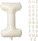 Cream 40 Inch I Foil Name Balloon, Self Inflating Large Letter Balloons for Girls Birthday Party, Baby Shower Decoration | Letter I — 1