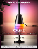 RGB Corner Floor Lamp, Smart Modern LED Mood Light, Glossy Black — 2