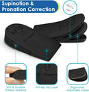 Dr. Shoesert 3 Layers Adjustable Orthopedic Heel Wedge Inserts, Supination & Pronation Correction Insoles for Bow Legs, Knee Pain, Foot Alignment (Black, Large - Women's 8.5-13|Men's 9-14) — 2
