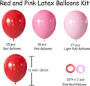 Pink Red Balloons Valentines Balloons 60pcs 12 Inch Red and Pink Latex Balloon for Birthday Valentines Bridal Shower Anniversary Party Decorations | Red Pink — 7