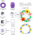 Quefe 48 Colors 4000pcs Pony Beads Bracelet Making Kit with Letter Beads — 2