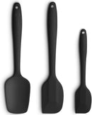 3-Piece Silicone Spatula Set, 600°F Heat Resistant, Black — 1