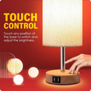 Yarra-Decor Bedside Table Lamp with USB Ports - Touch Control for Bedroom 3 Way Dimmable Nightstand Lamp with Round… — 5