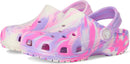 Crocs Unisex-Child Classic Watercolor Marbled Clog | 3 Little Kid | Pink Crush/Multi Glow in the Dark — 1