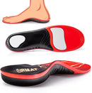 Plantar Fasciitis High Arch Support Insoles for Men & Women, M, 1 Pair - Sport Red Geometry-1pairs — 1