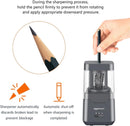 Amazon Basics Portable Electric Pencil Sharpener, Easy to Use, Versatile, Helical Blade, Auto Stop, Battery/USB Cord Operated, Black, 2.87 x 2.87 x 5.3 in — 4