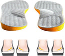 Goofort Women Men Posture Correcting Orthotic Insoles 4 in 1 Gel Insoles Flat feet Arch Support Orthopedic overpronation Supination Plantar Fasciitis Metatarsalgia X/O Valgus Varus Shoe Inserts - Grey — 1