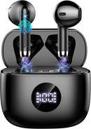 Wireless Earbuds, Bluetooth 5.4 Ear Buds LED Power Display Headphones Bass Stereo, Bluetooth Earbuds in-Ear Noise Cancelling Mic, 40H Playback Mini Case IP7 Waterproof Sports Earphones for Android iOS photo 1
