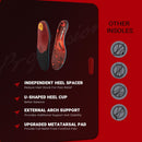 VALSOLE 250+ lbs Plantar Fasciitis High Arch Support Insole for Men Women,Heavy Duty Support Pain Relief Orthotics Insert,Relieve Flat Feet,High Arch,Foot Pain,Standing All Day Boot Work Shoe Insole - Red — 2