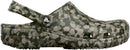 Crocs Unisex Adult Classic Marbled Tie-dye Clogs – Army Green/Multi Confetti — 3