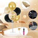 TONIFUL 6 Set Black Gold Balloon Stand Balloon Centerpieces for Table Decor | Black Gold-6 | 6 Set Balloon Stand — 4