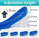 Skyfoot 3/4 Length 4 Layers Adjustable Height Increase Insoles - Blue - Medium: Women 5-9, Men 6-8 — 5
