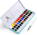 MeiLiang Watercolor Paint Set, 36 Vivid Colors in Pocket Box with Metal Ring and Watercolor Brush, Perfect for Students, Beginners and More | Solid Set 36 Color — 1