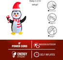 PTS 5FT Inflatable Penguin with Christmas Hat Outdoor Decoration, Christmas Blow Up Yard Decorations, Built-in LED Lights Inflatables Xmas Holiday Funny Decor for Indoor Lawn Garden — 6